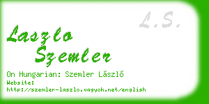 laszlo szemler business card