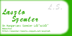laszlo szemler business card